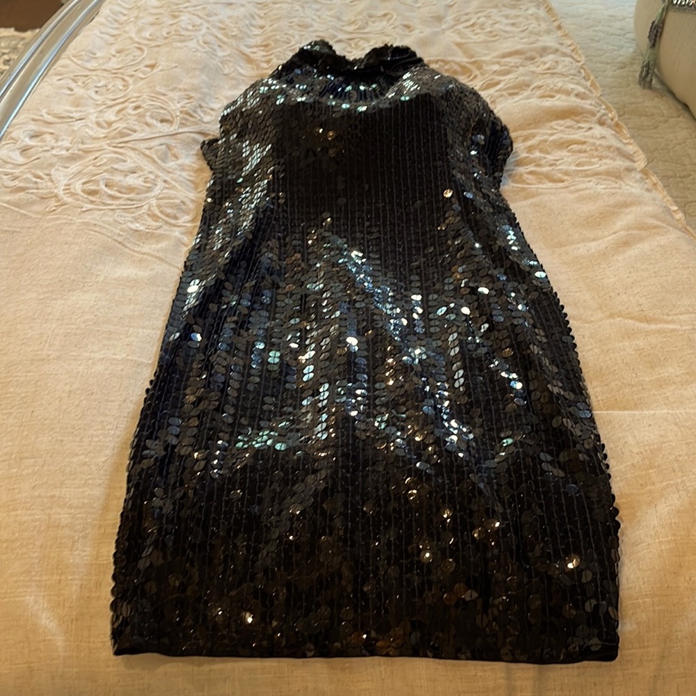 The perfect little black sequined dress